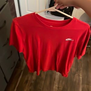 Red the nike tee shirt